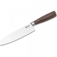 Кухонный нож Boker Core Santoku, сталь X50CrMoV15, рукоять орех купить в Нальчике