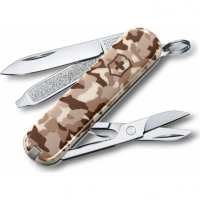 Нож перочинный Victorinox CLASSIC, сталь X55CrMo14, рукоять Cellidor®, песочный камуфляж купить в Нальчике