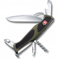 Нож перочинный Victorinox RangerGrip 61 0.9553.MC4 130мм 11 функций чёрно-зеленый купить в Нальчике