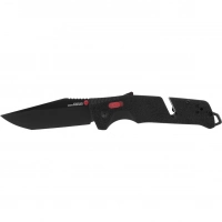 Полуавтоматический складной нож Trident Mk3 Black-Red Tanto, сталь D2, рукоять GRN купить в Нальчике