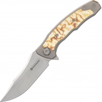 Складной нож Maxace Halictus Mokume, сталь M390, рукоять Mokume/Titanium купить в Нальчике